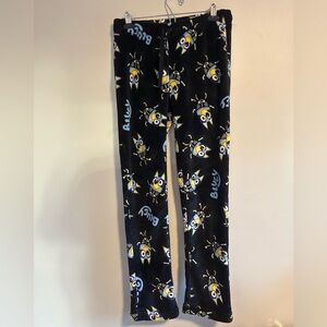 Bluey women’s medium skeleton bluey fleece straight leg lounge pants